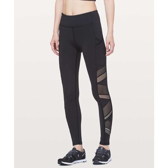 Lululemon Speed Up Tight *Mesh 28" in Black - Size: 4 - Picture 1 of 12